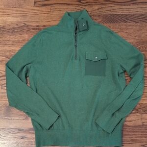 Banana Republic Green Zip-Up Men's Sweater